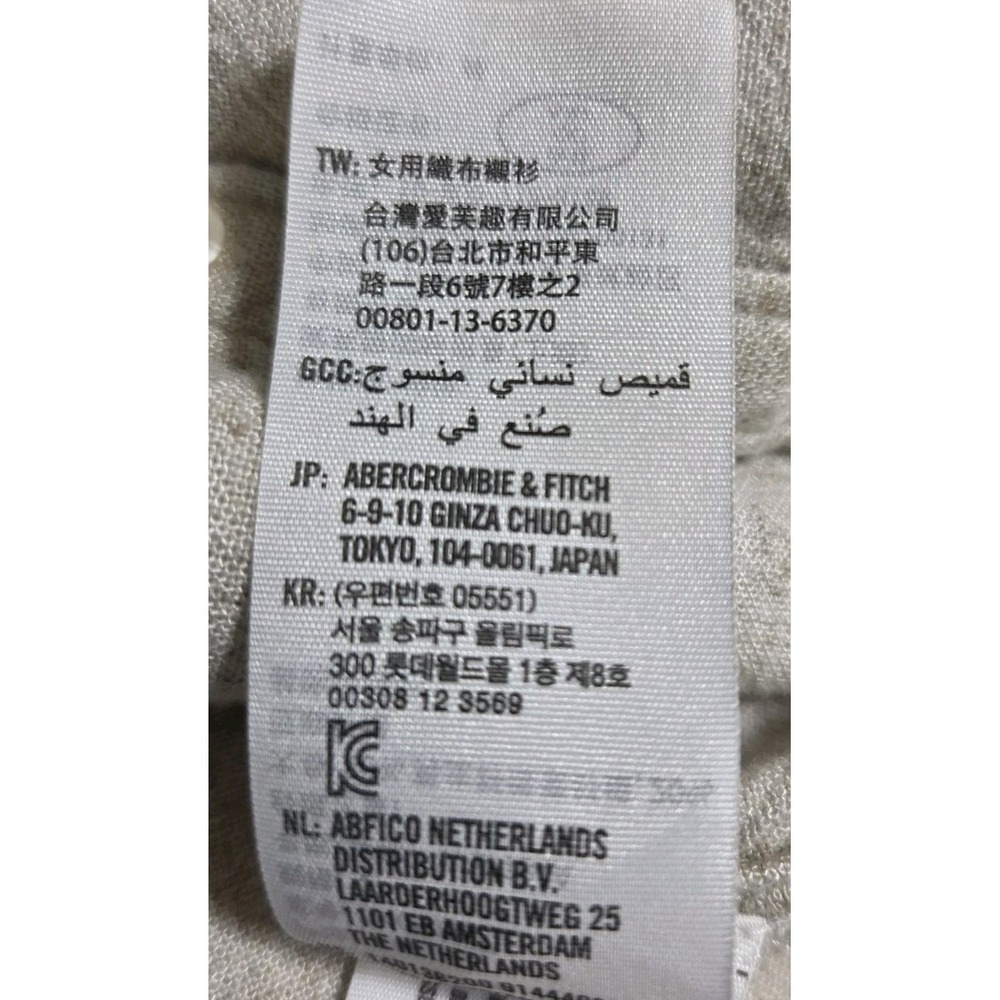 Abercrombie & Fitch Womens Large Boyfriend Button Front Shirt Linen Blend Casual - Picture 9 of 12